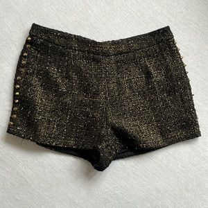 NWOT Mustard Seed, black, tweed, Shorts with side stud detail, size M